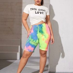 The dye biker shorts